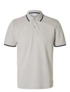 Selected Homme Slhslim-Atlas Sport Ss Polo Grå