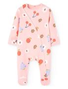 Boboli Knit Play Suit Floral Rosa