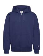 Champion Full Zip Hoodie Sweatshirt Marinblå