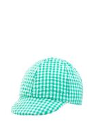 Boboli Poplin Cap Check Grön