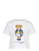 Ralph Lauren Kids Polo Bear Cotton Jersey Boxy Tee Vit