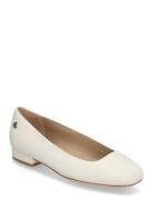 Lauren Ralph Lauren Emellie Nappa Leather Ballet Flat Vit