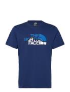 The North Face M Ss Mountain Line Tee Blå