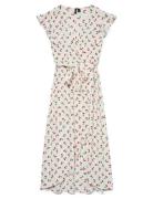 Vero Moda Vmpage S/L Long Wrap Dress Wvn Ga Multi/patterned