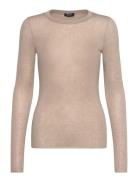 Mango Long-Sleeved Wool-Blend T-Shirt Beige
