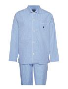 Polo Ralph Lauren Gingham Poplin Long Sleep Set Blå