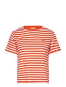 GANT Reg Striped Shield Ss T-Shirt Orange