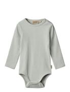 Wheat Rib Body L/S Spencer Grön