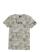Indian Blue Jeans T-Shirt Ibj All Over Print Grå