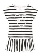 Boboli Knit Dress Striped Svart