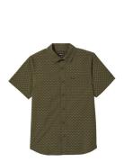 Brixton Charter Print S/S Wvn Khaki Green
