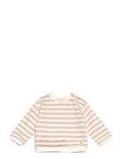 Mango Striped Cotton-Blend Sweatshirt Brun