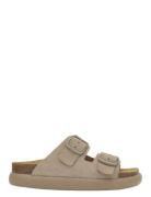 Scholl Sl Noelle Chunky Suede Dark Beige Beige