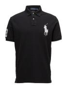 Polo Ralph Lauren Custom Slim Fit Big Pony Mesh Polo Shirt Blå