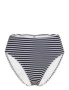 Lindex Brief Bikini High Hanna Crepe Marinblå