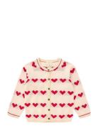 Copenhagen Colors Knitted Heart Cardigan Beige