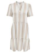ONLY Onltiri-Caro S/S V-Neck Lin Dress Cc Pnt Beige