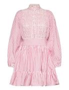 By Ti Mo Seersucker Mini Dress Rosa