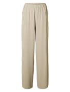 Selected Femme Slftinni-Relaxed Mw Wide Pant N Noos Beige