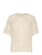 Kaffe Kajaiden Lace T-Shirt Kräm