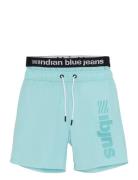 Indian Blue Jeans Beachshorts Fancy Waistband Blå