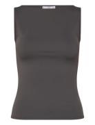 Mango Boat Neck Strapless Top Grå