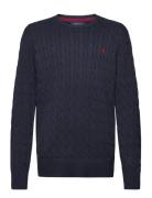 Ralph Lauren Kids Cable-Knit Cotton Sweater Marinblå