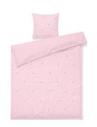 Juna Daisy Bed Linen 150X210 Cm Pink/Red Se Rosa