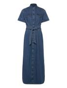 Lee Jeans Ss Maxi Western Dress Blå