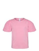 Vero Moda Girl Vmpanna Puff Ss Top Jrs Girl Rosa