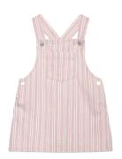 Mango Striped Denim Pinafore Rosa