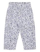 Mango Printed Cotton Trousers Vit