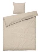 Juna Daisy Bed Linen 150X210 Cm Sand/White Se Beige
