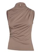 Rosemunde Rwbillie Sl Drape Top Brun