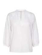 GANT Linen Ss Blouse Vit