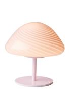Halo Design Mini Mush Table Lamp, Glass Head, Metal Base Rose Rosa