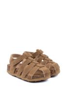 Mikk-line Sandal Suede Cork Brun