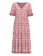 YAS Yaskanikka 2/4 Contrast Midi Dress S. Rosa