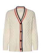 GANT Contrast Cable Cardigan Kräm