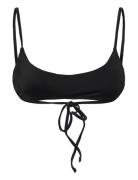 Monki Scoop Neck Bikini Top Svart