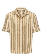 ONLY & SONS Onsdani Crochet Ss Shirt Beige