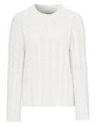 Newhouse Mandy Cable Sweater Vit