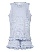 Lindex Pyjamas Set Sleeveless And Fri Blå