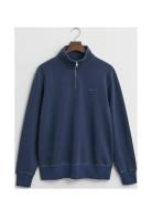 GANT Sunfaded Half Zip Sweat Blå