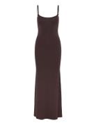 Gina Tricot Maxi Slip Dress Brun