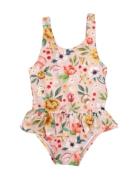 Filibabba Eva – Badedragt 1-2 År – Ocean Blossom Rosa