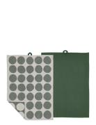 Södahl Kökshandduk Bubbles 2 St Grön