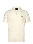 Lyle & Scott Linen Revere Collar Polo Shirt Kräm