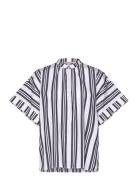 GANT Os Striped Popover Marinblå