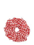 SUI AVA Checkered Grande Scrunchie Röd